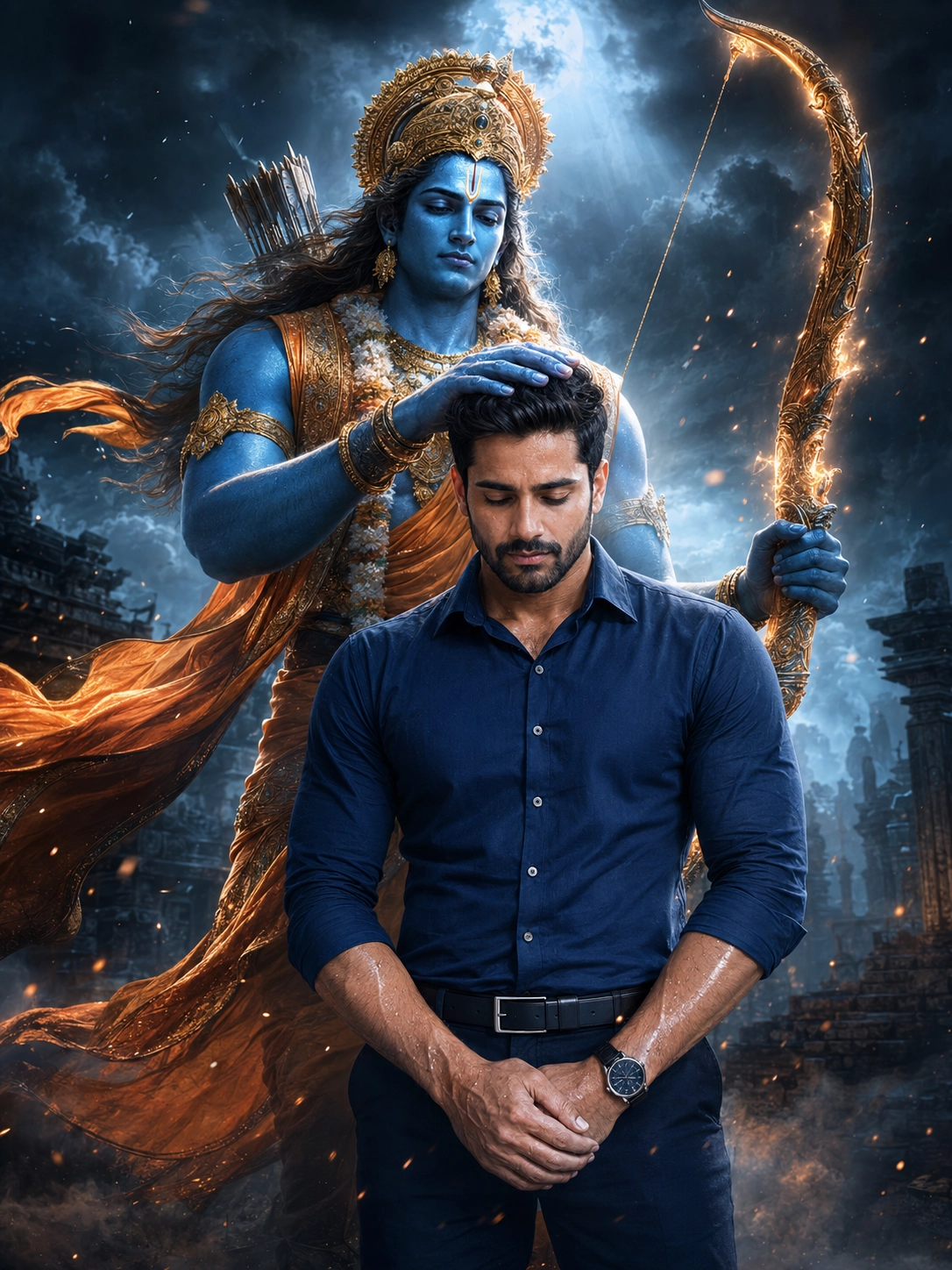 Lord Rama Blessing the Warrior