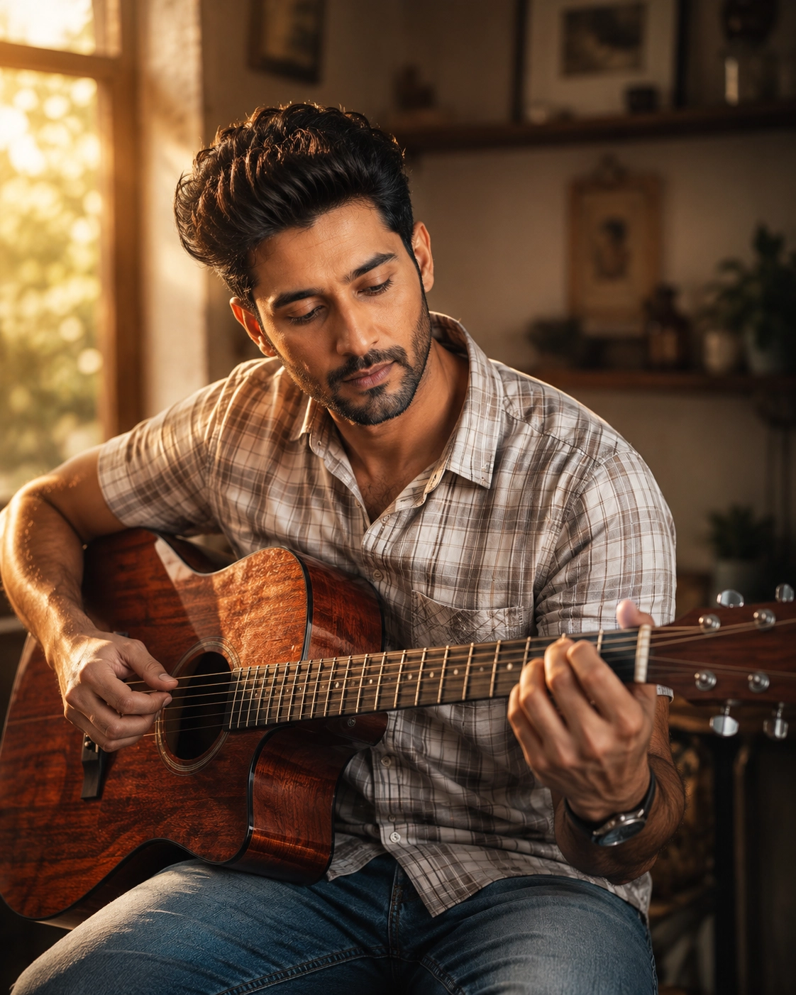 A Golden Hour Guitar Portrait