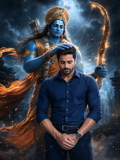 Lord Rama Blessing the Warrior