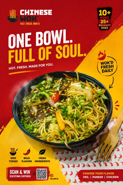 Chinese Wok Premium Food Advertisement – Modern Restaurant Marketing Creative