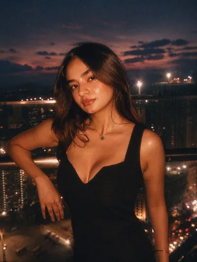 Lo-Fi Dusk Rooftop Portrait