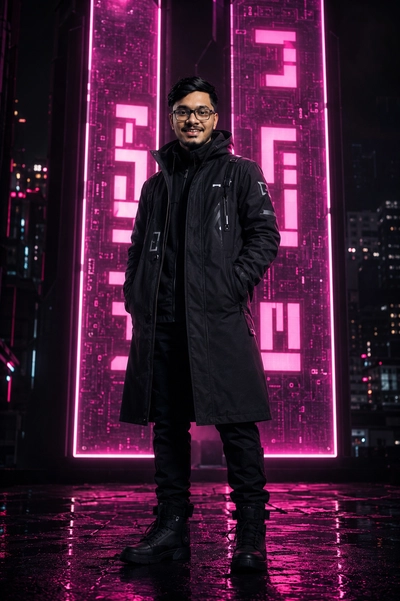 Cyberpunk Neon Portrait AI Prompt