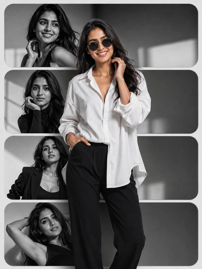 Magazine Style Photo Collage AI Portrait