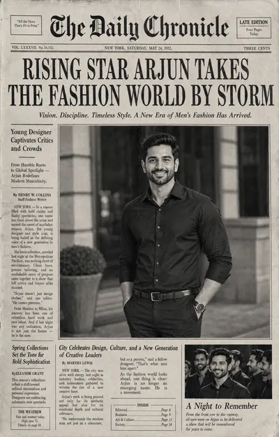 Vintage Newspaper Front Page