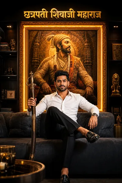 Royal Shivaji Maharaj Inspired Cinematic Portrait