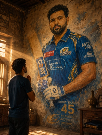 Hyper Realistic Rohit Sharma AI Portrait