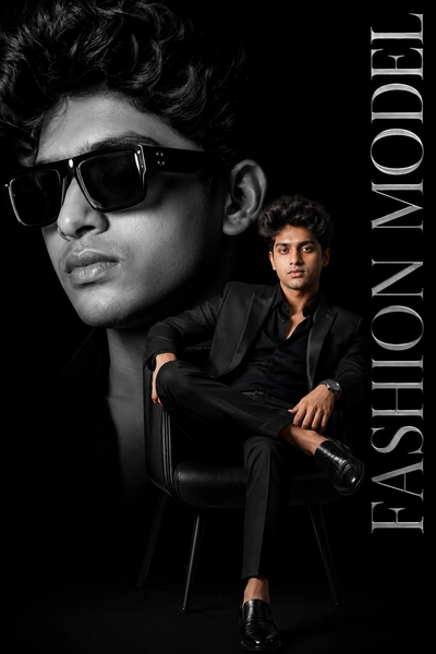 Luxury fashion editorial portrait